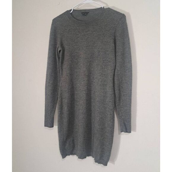 Theory womens siya small super soft capsule cashmere sweater dress gray - Picture 1 of 7